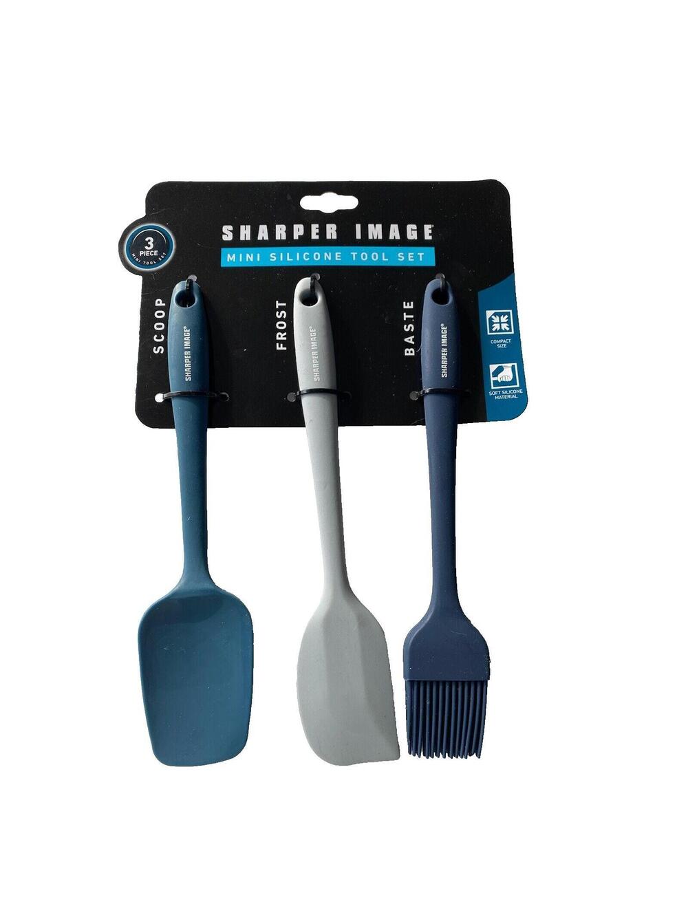 Mini 3pc Silicone Kitchen Tool Set Non-Stick Heat Resistant Cooking Utensils